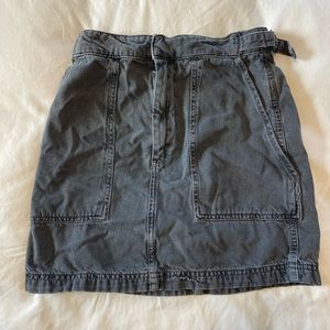 Free People Grey Denim Skirt